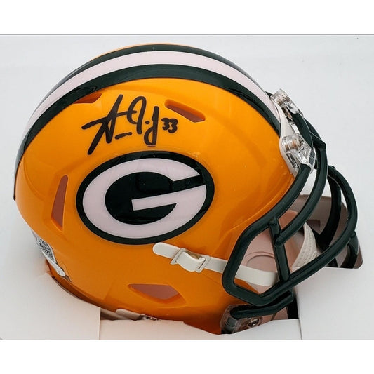 Aaron Jones Signed Green Bay Packers Speed Mini Helmet (JSA Witness COA)