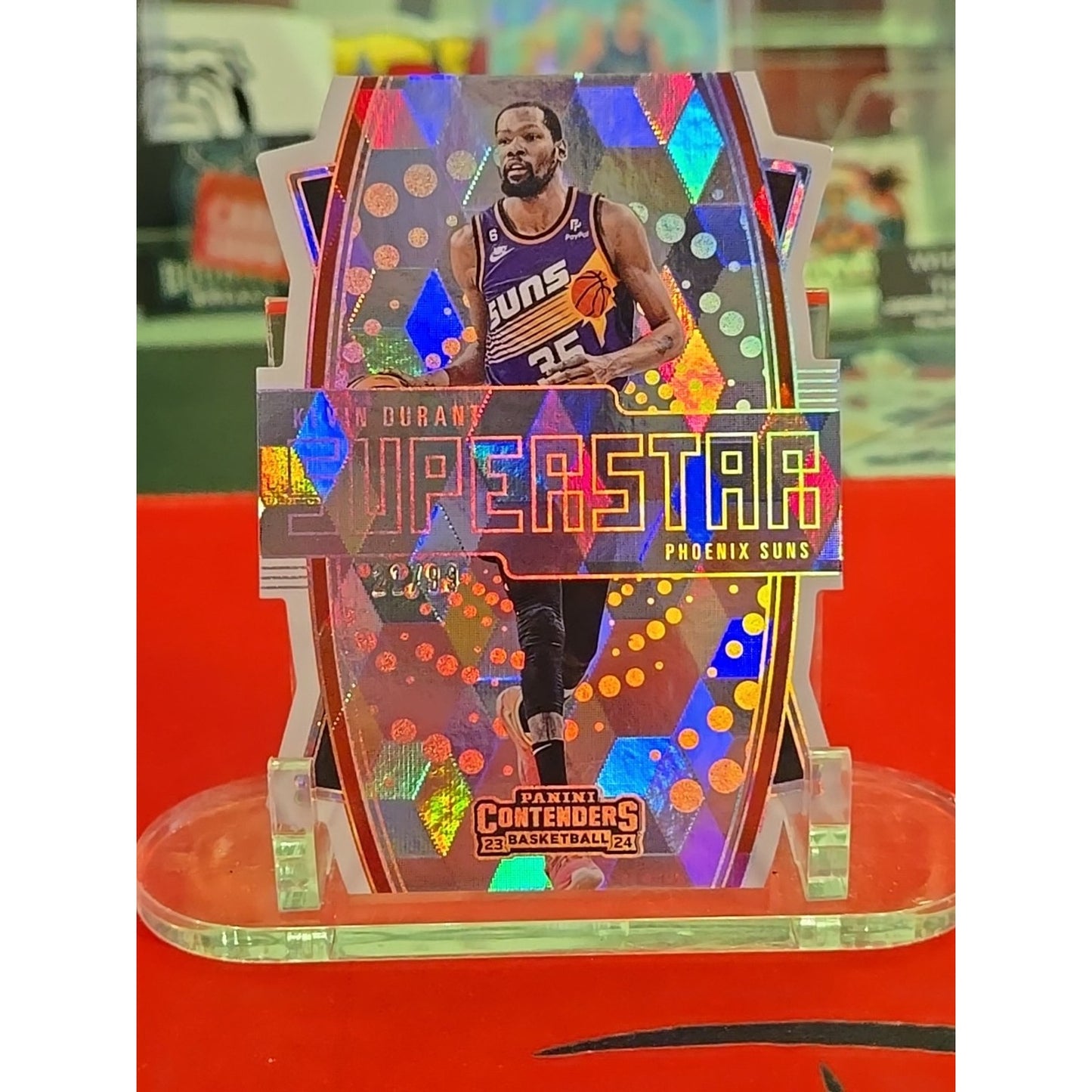 Kevin Durant /99- 2023-24 Panini Contenders Superstar Die-Cuts #8 Playoff Ticket