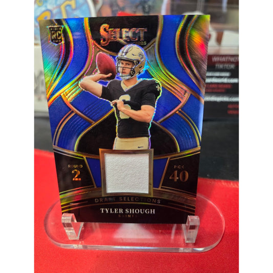 2025 Select Blue Prizm Draft Selections Tyler Shough #DSM-TSH New Orleans Saints