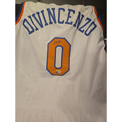 Donte DiVincenzo Signed New York Knicks Custom Jersey Beckett Witness BAS COA