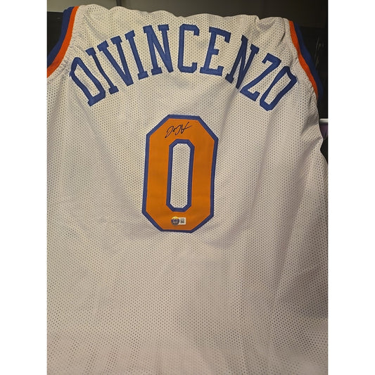 Donte DiVincenzo Signed New York Knicks Custom Jersey Beckett Witness BAS COA