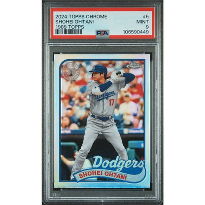 Shohei Ohtani 2024 Topps Chrome #89CB-5 - 1989 Topps Baseball PSA 9 MINT