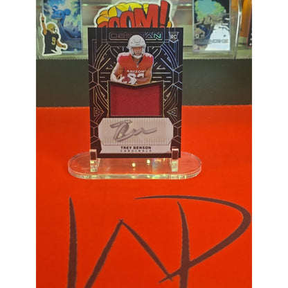 Trey Benson /299 RPA 2024 Panini Obsidian - Rookie Jumbo Jersey Autographs