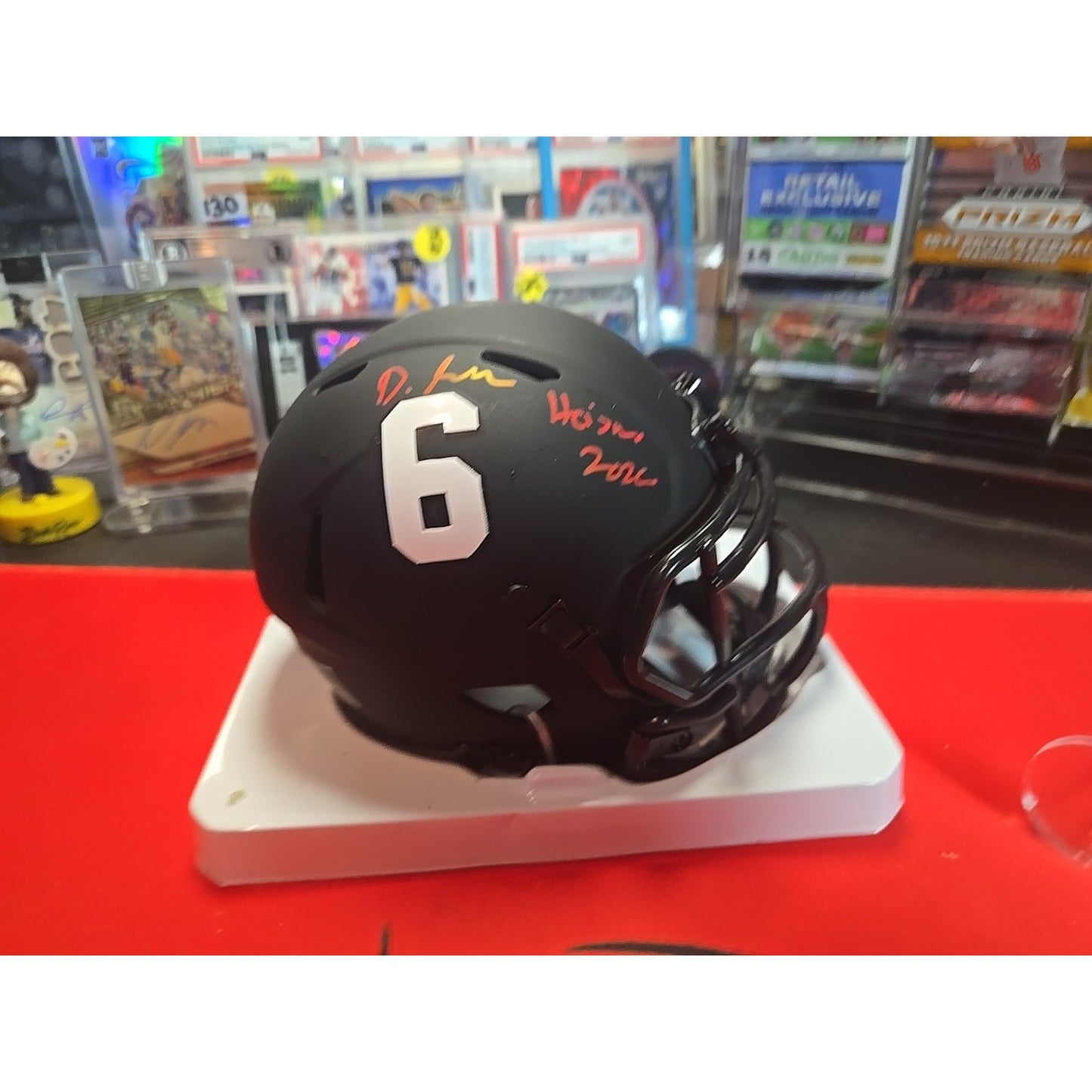 DEVONTA SMITH SIGNED ALABAMA ECLIPSE SPEED MINI HELMET W/ HEISMAN 2020 Beckett