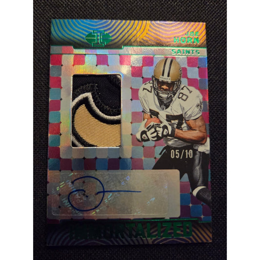 Joe Horn /10 Patch Auto 2024 Illusions Immortalized Jersey Autograph