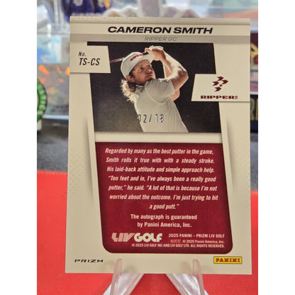 Cameron Smith Green Auto /17- 2025 Prizm LIV Golf