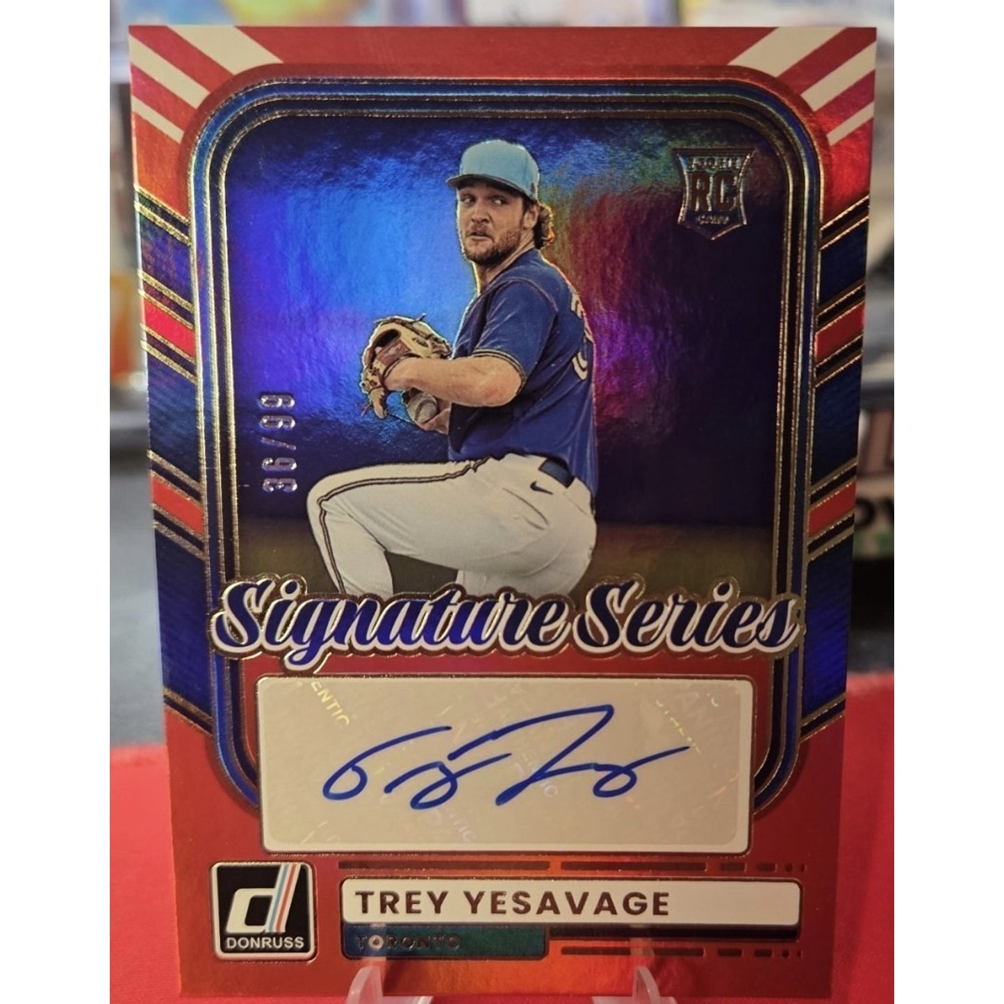 Trey Yesavage /99 Auto 2026 Donruss Signature Series Red