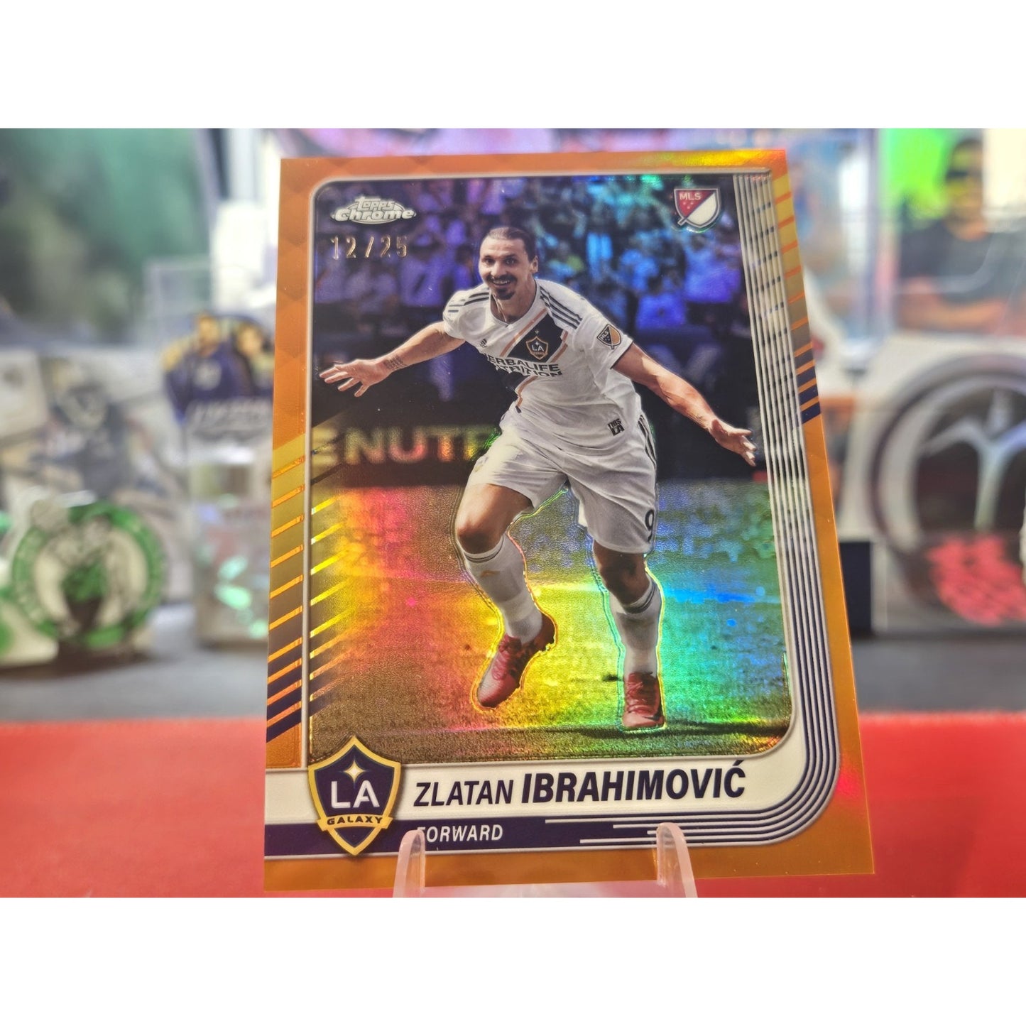Zlatan Ibrahimovic /25 Orange Refractor 2025 Topps Chrome MLS LA Galaxy