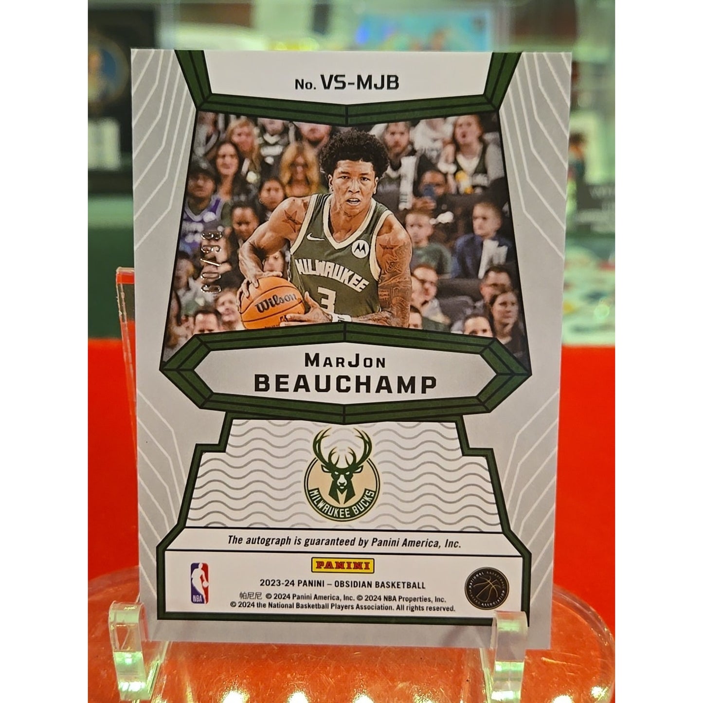 2023-24 Panini Obsidian - Volcanic Signatures MarJon Beauchamp #VS-MJB /99 (AU)
