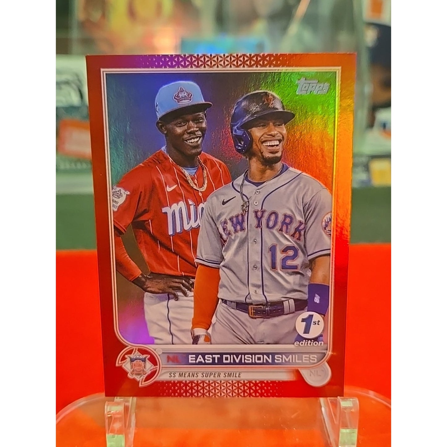 2022 Topps Series 1 1st Edition - Checklist /50 Francisco Lindor, Jazz Chisholm