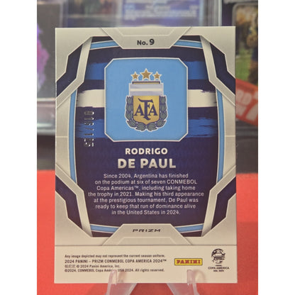 Rodrigo De Paul /125 Red Prizm 2024 Panini Prizm Conmebal Copa America - #9