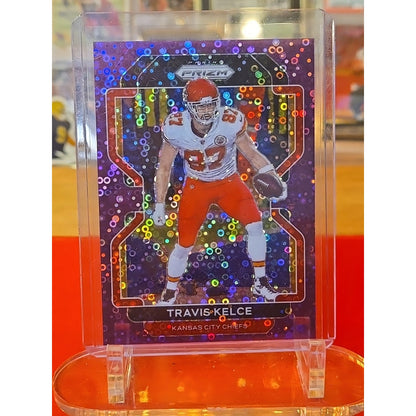 Travis Kelce /35 Purple 2021 Panini Prizm - #189 No Huddle Prizm