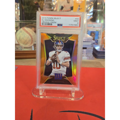 Eli Manning 2014 Select Prizm Orange #32/75 Giants PSA 9