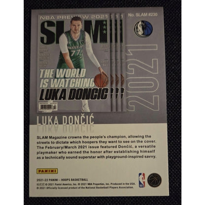 Luka Doncic 2021-22 Panini Hoops Basketball Slam Holo Mavericks SSP