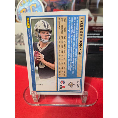 2025 Donruss Optic Tyler Shough Purple Shock Prizm Rookie Card 223 Saints RC