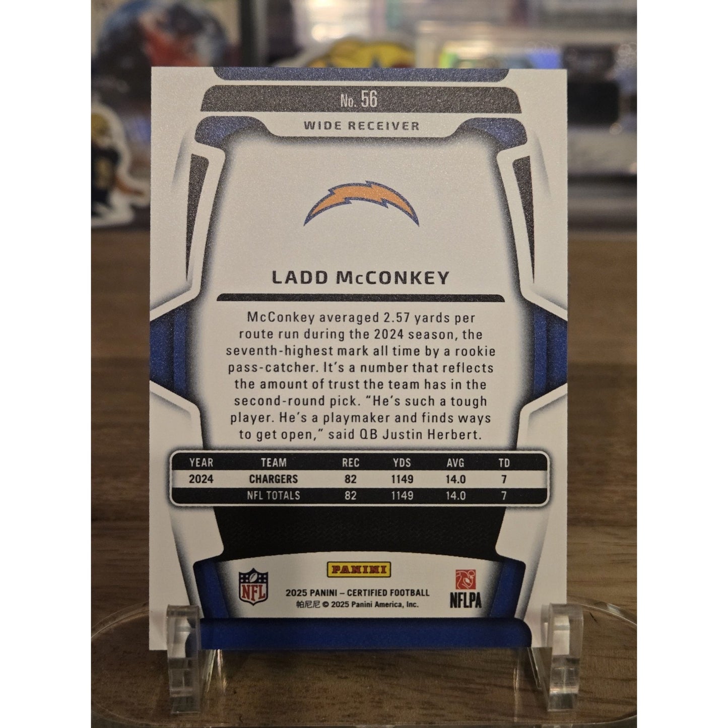Ladd McConkey /10 2025 Panini Certified #56