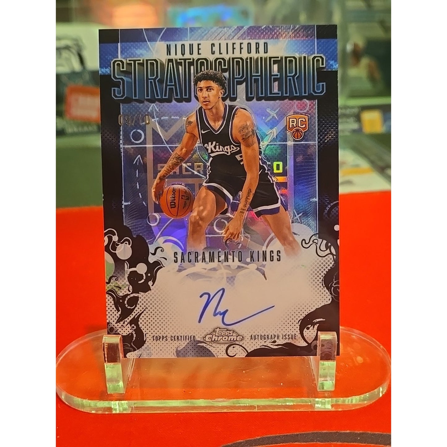 Nique Clifford /10 Rc Black Refractor Auto 2025-26 Topps Chrome #SMR-NC