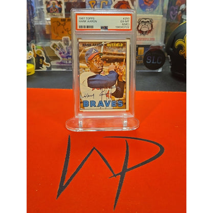 1967 Topps #250: Hank Aaron - Atlanta Braves Graded EX/MT (MC) PSA