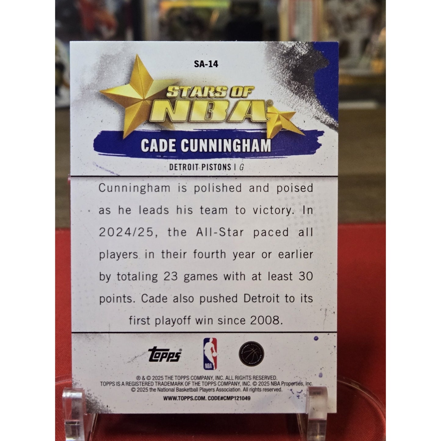 2025-26 Topps - Stars of Nba Cade Cunningham #SA-14 Rainbow Foilboard