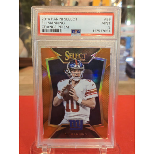 Eli Manning 2014 Select Prizm Orange #32/75 Giants PSA 9