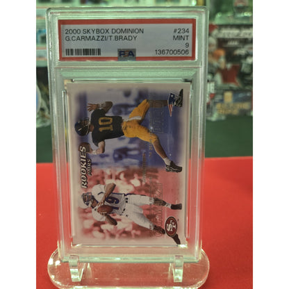 Tom Brady RC 2000 Skybox Dominion - Rookies Pairs With Giovanni Carmazzi #234