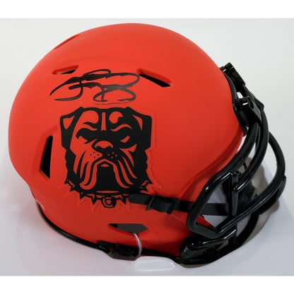 Johnny Manziel Signed Browns Rave Mini Helmet Beckett Authenticated Hologram