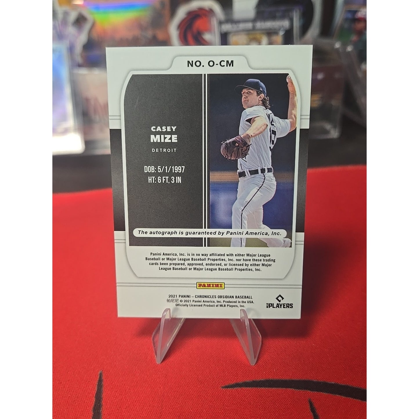 Casey Mize Rc Auto 2021 Panini Obsidian Electric Etch #O-CM