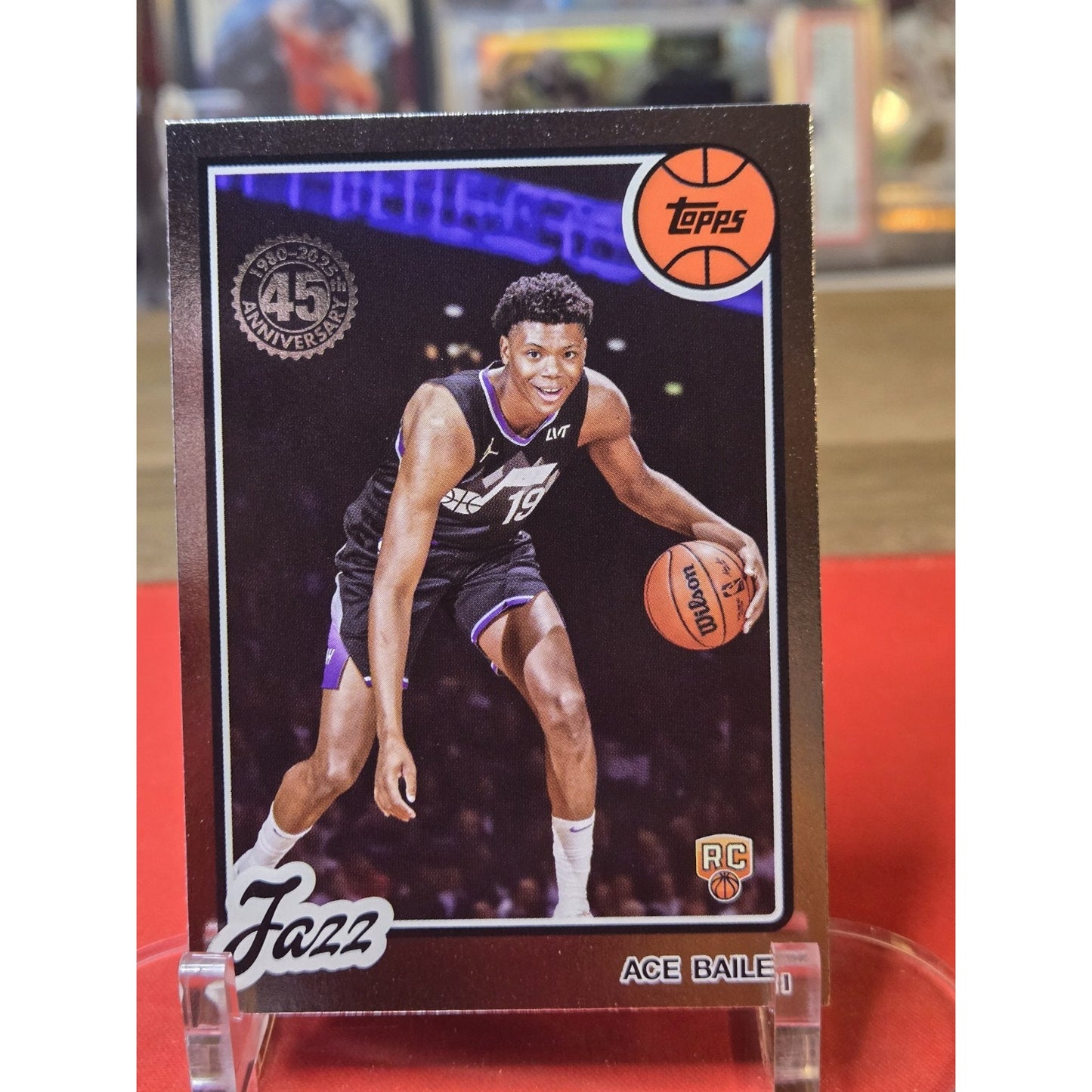2025-26 Topps Basketball Ace Bailey #80BK-54 45th Anniversary Foil Rookie RC