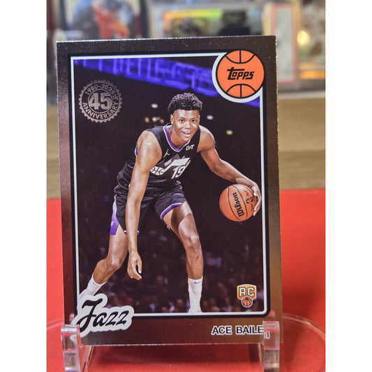 2025-26 Topps Basketball Ace Bailey #80BK-54 45th Anniversary Foil Rookie RC