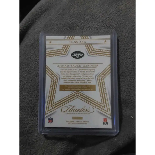 Ahmad Gardner 2023 Panini Flawless Star Swatch Signatures Silver #SS ASG /20 Football Card