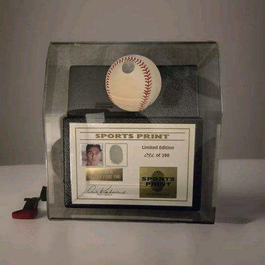 Al Kaline Signed Thumbprint Baseball Limited Edition 92/200 Beckett COA Autographed Baseball