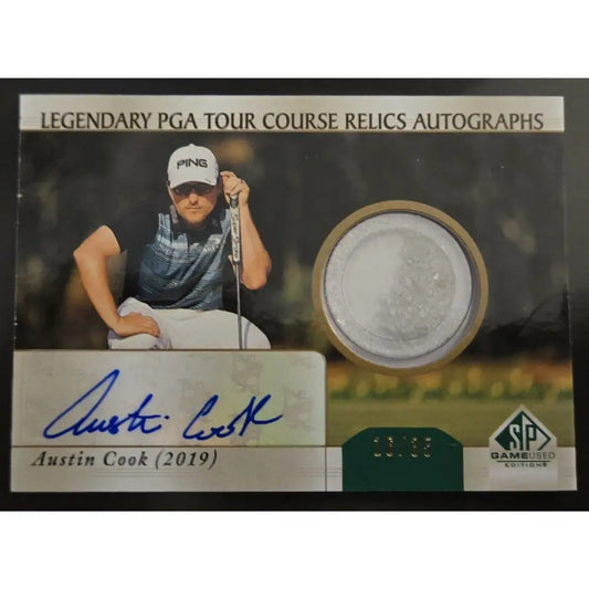 Austin Cook 2021 Auto And Game Used Course Relics TPC Sawgrass #CRA AC