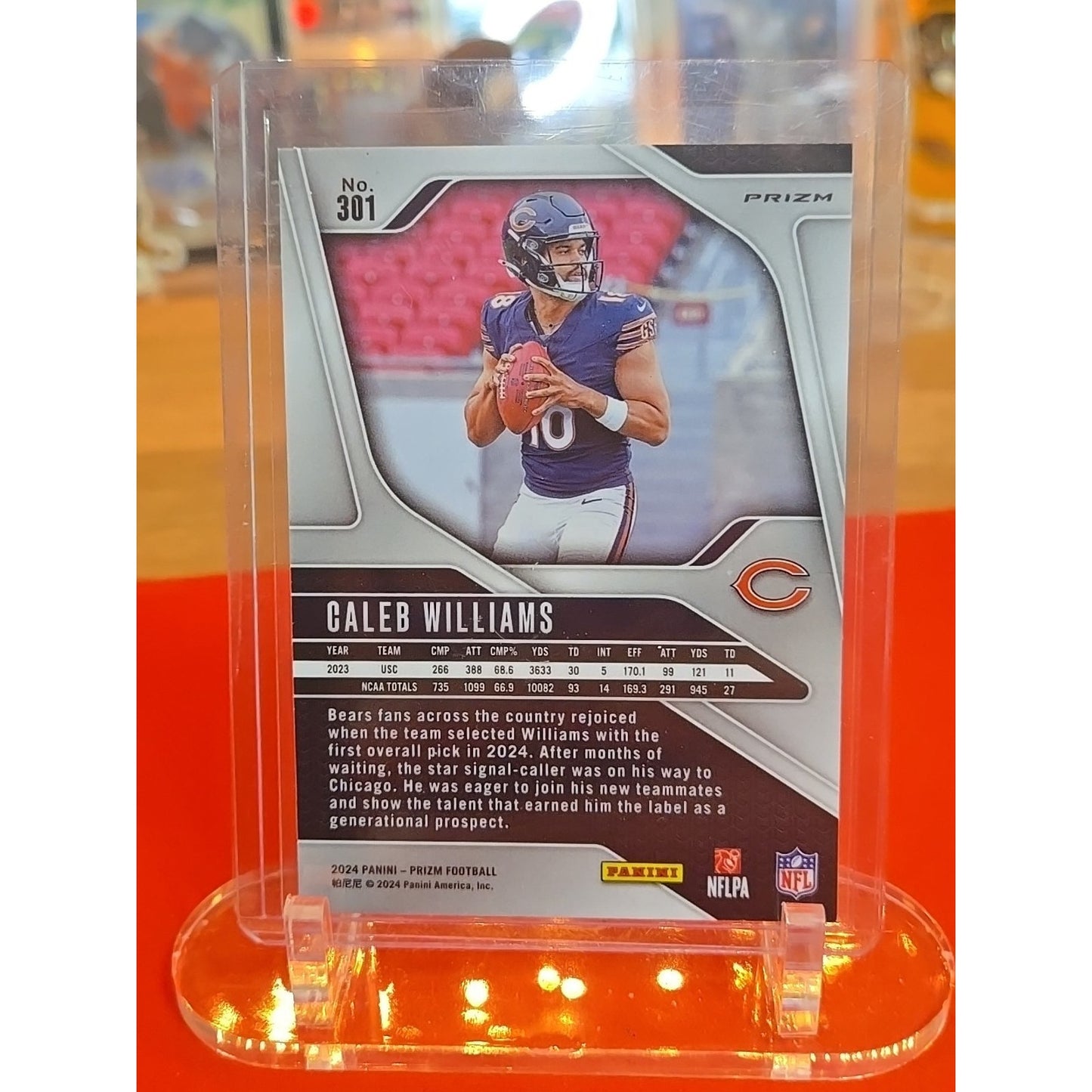 Caleb Williams 2024 Panini Prizm - Rookies #301 Red White & Blue Prizm (RC)