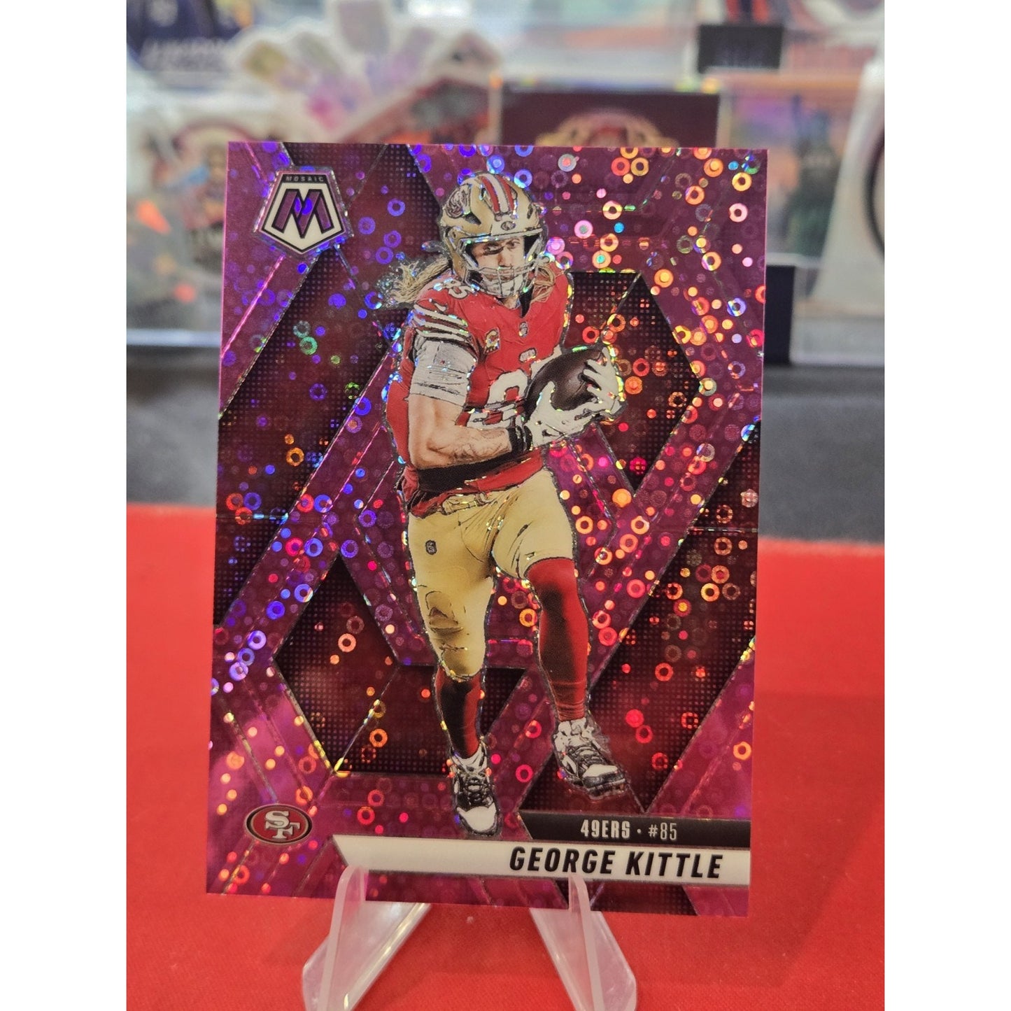 George Kittle /20 2025 Panini Mosaic Pink Disco 49ers FOTL SSP