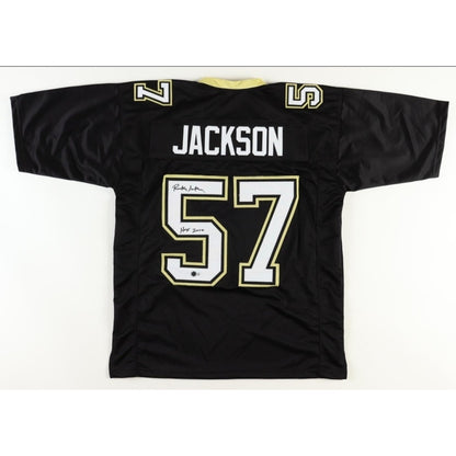 Rickey Jackson Signed Custom Black And Gold Jersey Inscbd HOF 2010 Beckett Auth.