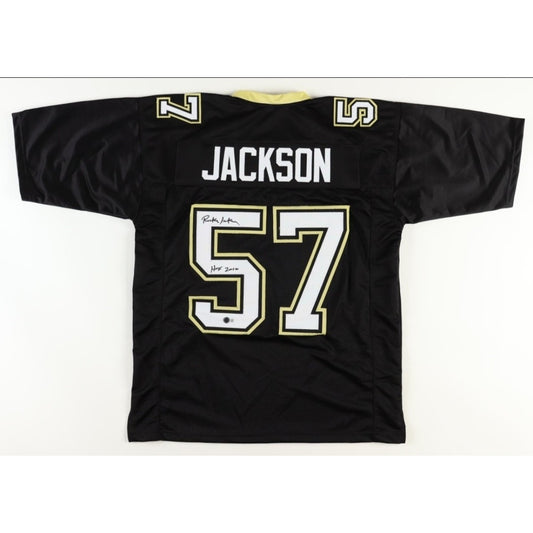 Rickey Jackson Signed Custom Black And Gold Jersey Inscbd HOF 2010 Beckett Auth.