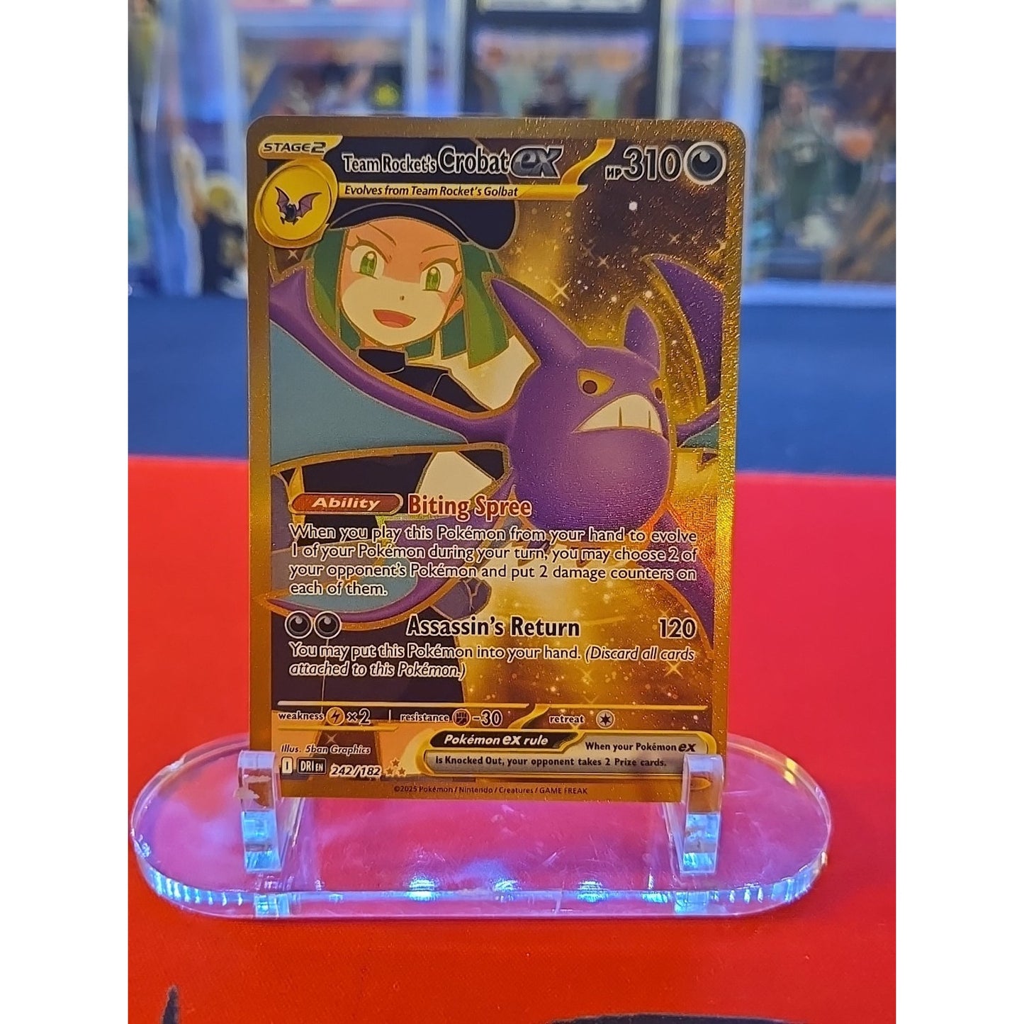 Team Rocket's Crobat ex 242/182 Sv10: Destined Rivals Holo