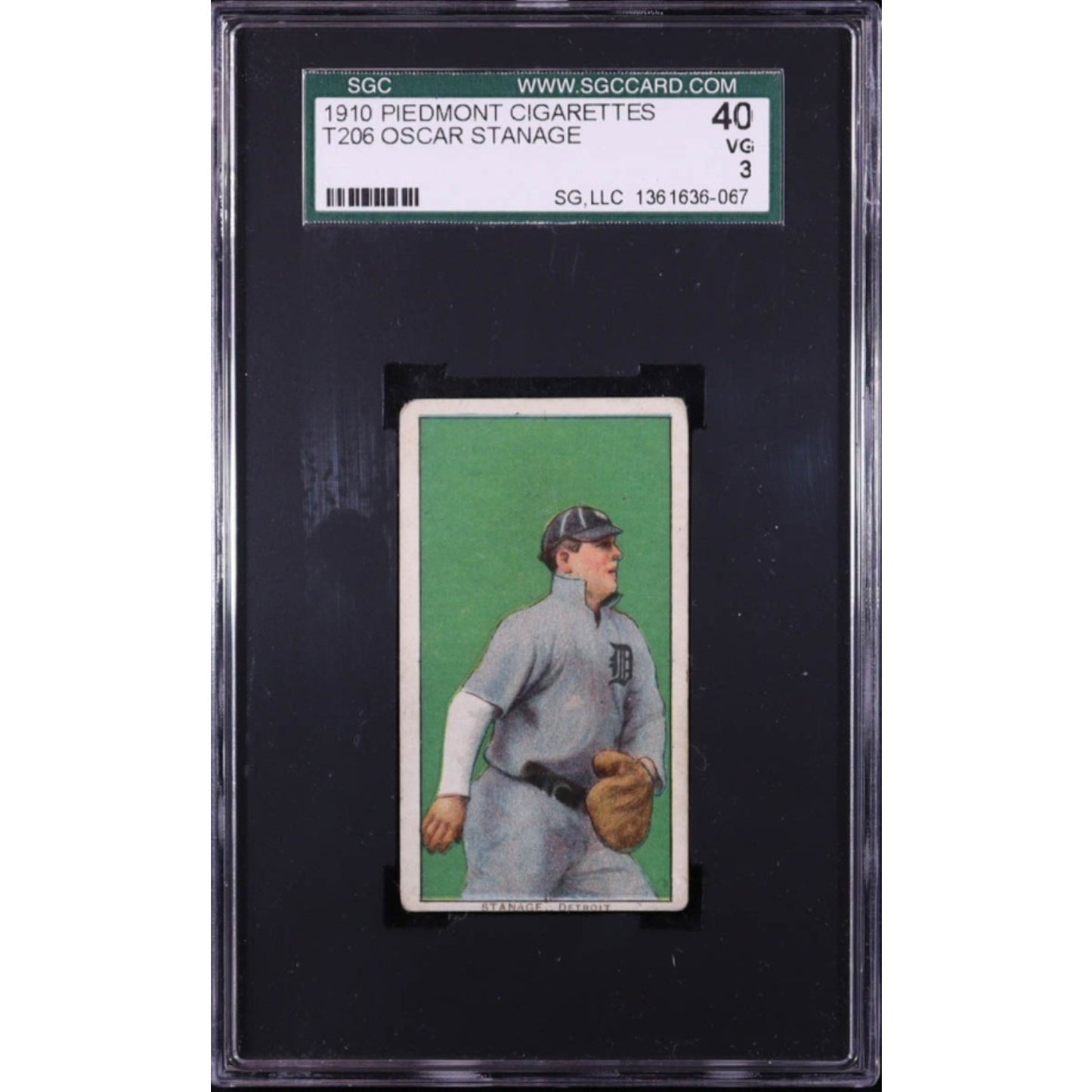 Oscar Stanage 1909-11 T206 350 Back (RC)