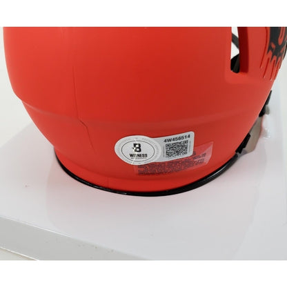 Johnny Manziel Signed Browns Rave Mini Helmet Beckett Authenticated Hologram