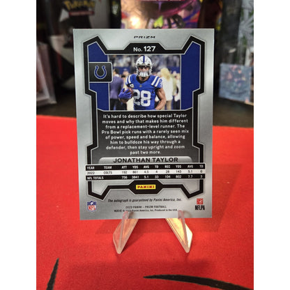 Jonathan Taylor 2023 Panini Prizm - #127 Silver Prizm Autographs (AU)