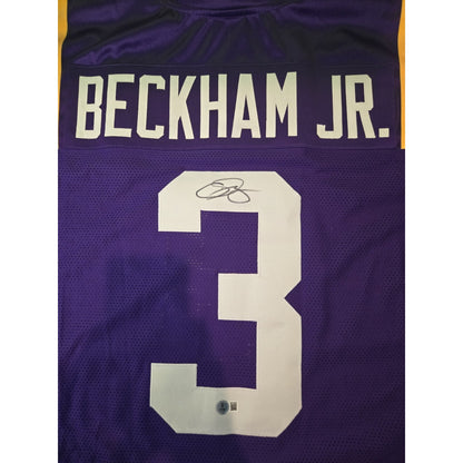 Odell Beckham Jr Autographed LSU Colors Custom Jersey - BAS