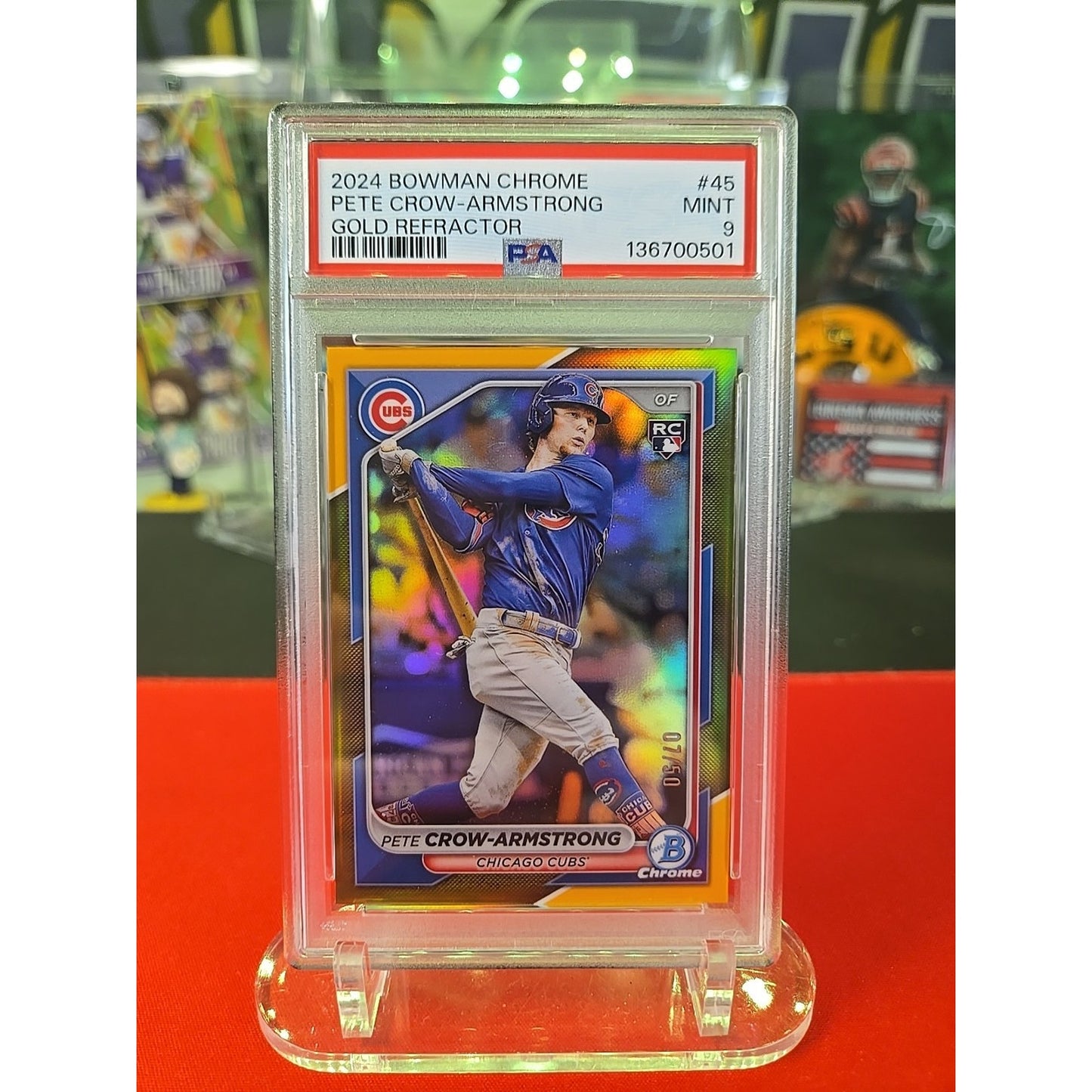 2024 Bowman Chrome - Pete Crow-Armstrong #45 Gold Refractor /50 (RC)