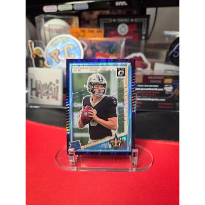 2025 Donruss Optic Tyler Shough Purple Shock Prizm Rookie Card 223 Saints RC
