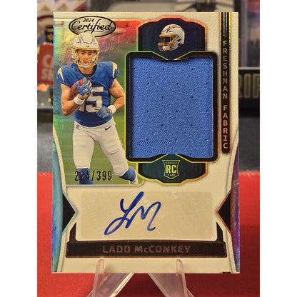 Ladd McConkey /399 Auto 2024 Panini Certified Freshman Fabric Mirror Signatures