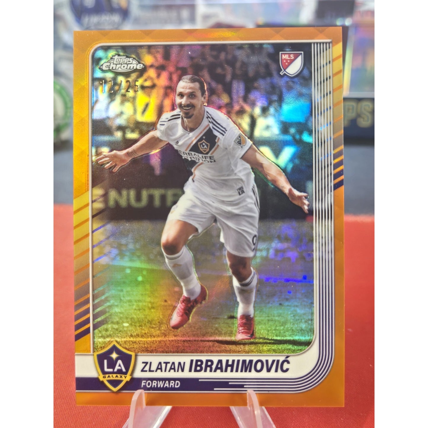 Zlatan Ibrahimovic /25 Orange Refractor 2025 Topps Chrome MLS LA Galaxy