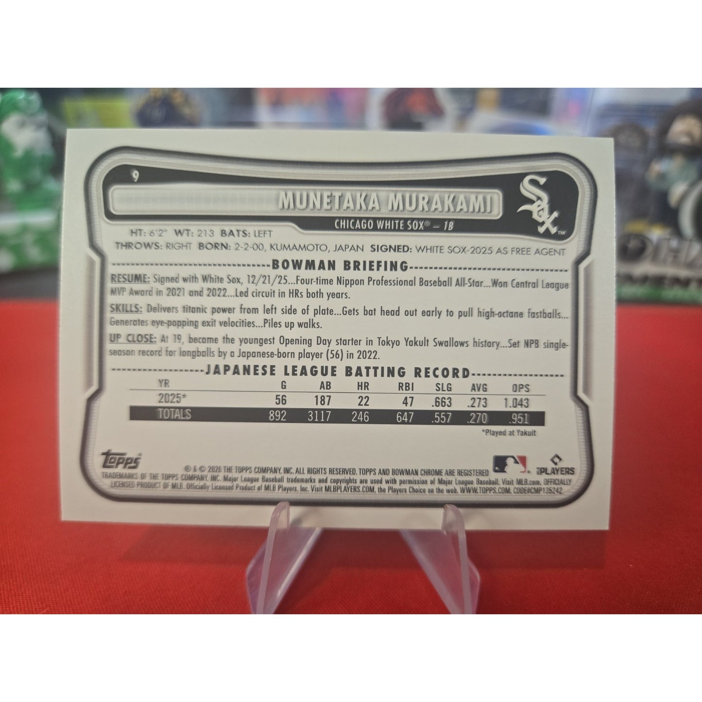 Munetaka Murakami /299 Rc 2026 Bowman Purple #9 Paper