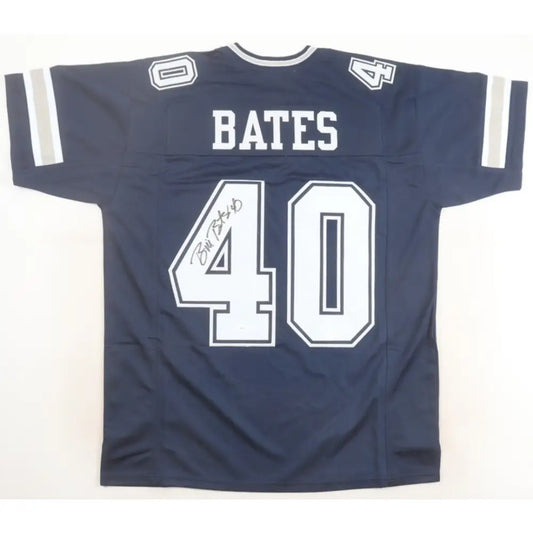 BILL BATES AUTOGRAPHED CUSTOM JERSEY (DALLAS COWBOYS) JSA Authenticated