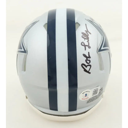 Dallas Cowboys football helmet with an autograph