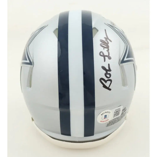 Dallas Cowboys football helmet with an autograph