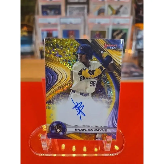 Braylon Payne /50 2024 Bowman’s Best Autographs #B24 BP Gold Mini Diamond